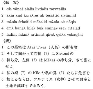 リュディア文字 英 Lydian alphabet